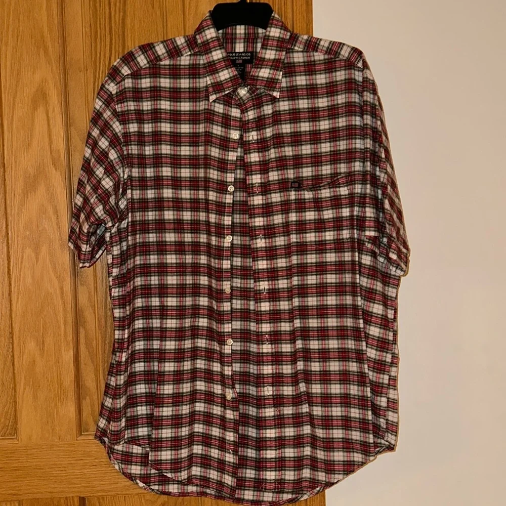 Polo Jeans Co. Ralph Lauren men’s shirt short sleeve size L 100% cotton